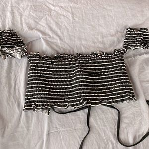 Black & White Bikini Top